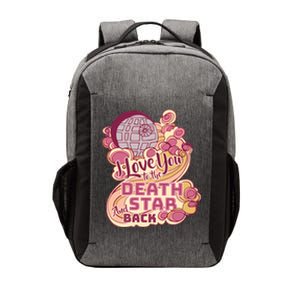 I Love You To The Death Star And Back Couple Valentine's Day Aniversary Vector Backpack