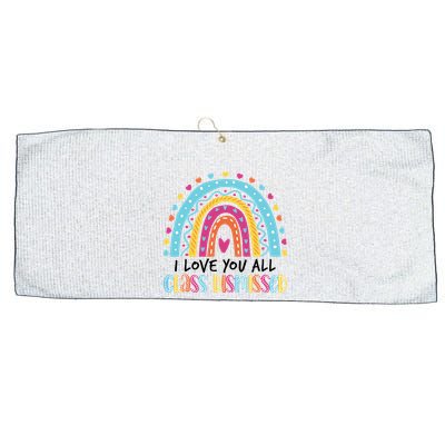I Love You All Class Dismissed Large Microfiber Waffle Golf Towel