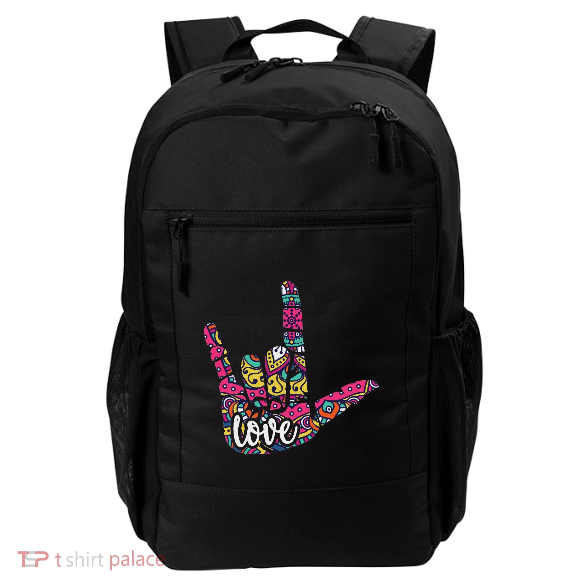 I Love You. American Sign Language Gift Daily Commute Backpack