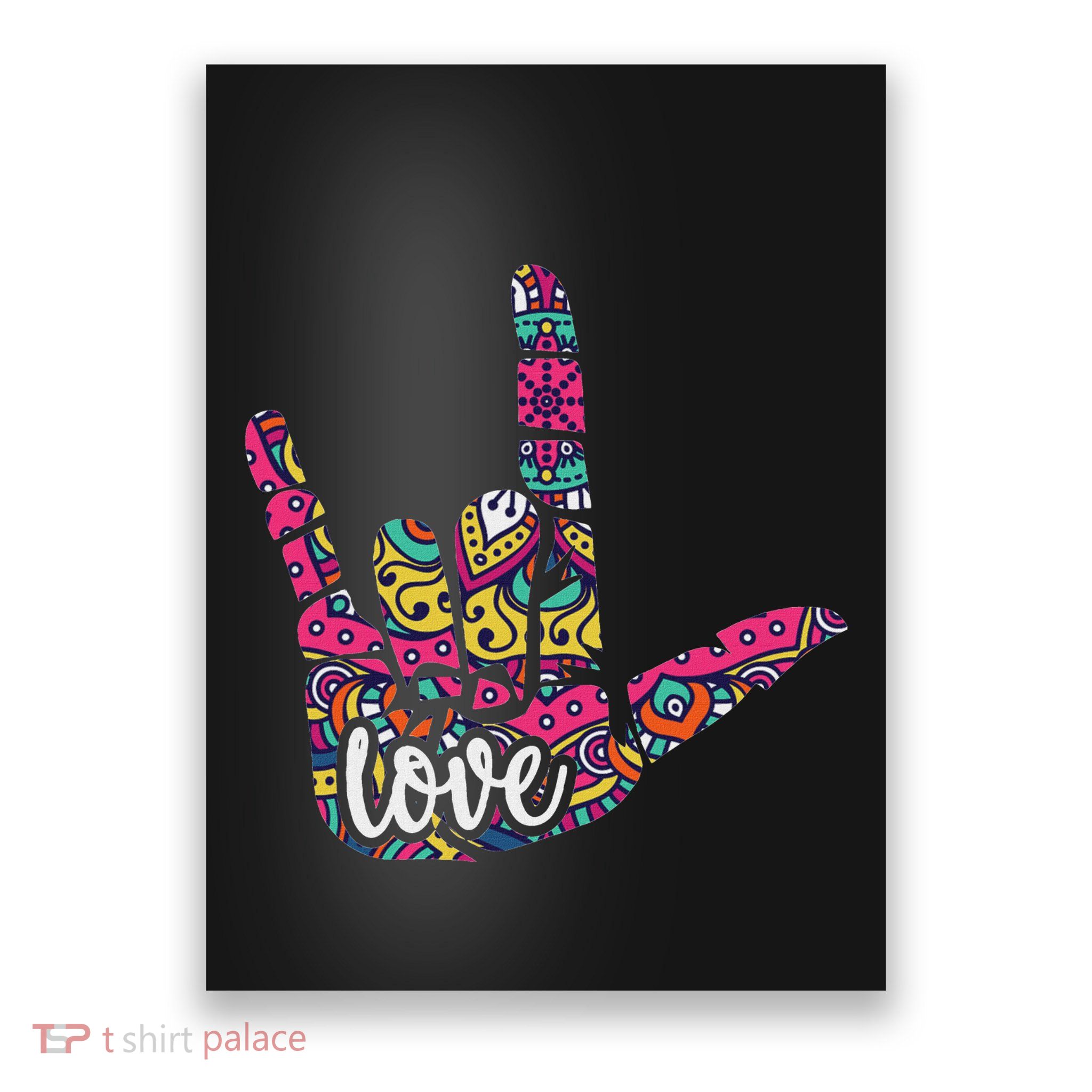 I Love You. American Sign Language Gift Poster