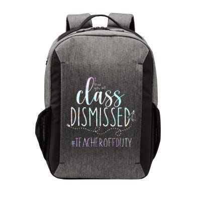 i love you all class dismissed teacher off duty tie dye Vector Backpack