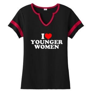 I Love Younger Ladies Halftime Notch Neck Tee