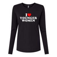 I Love Younger Womens Cotton Relaxed Long Sleeve T-Shirt