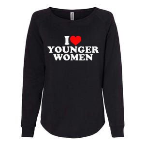 I Love Younger Womens California Wash Sweatshirt