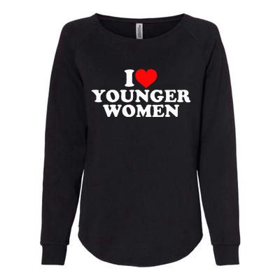 I Love Younger Womens California Wash Sweatshirt