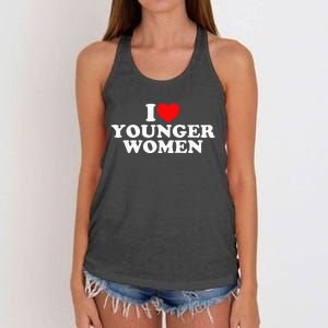 I Love Younger Women's Knotted Racerback Tank