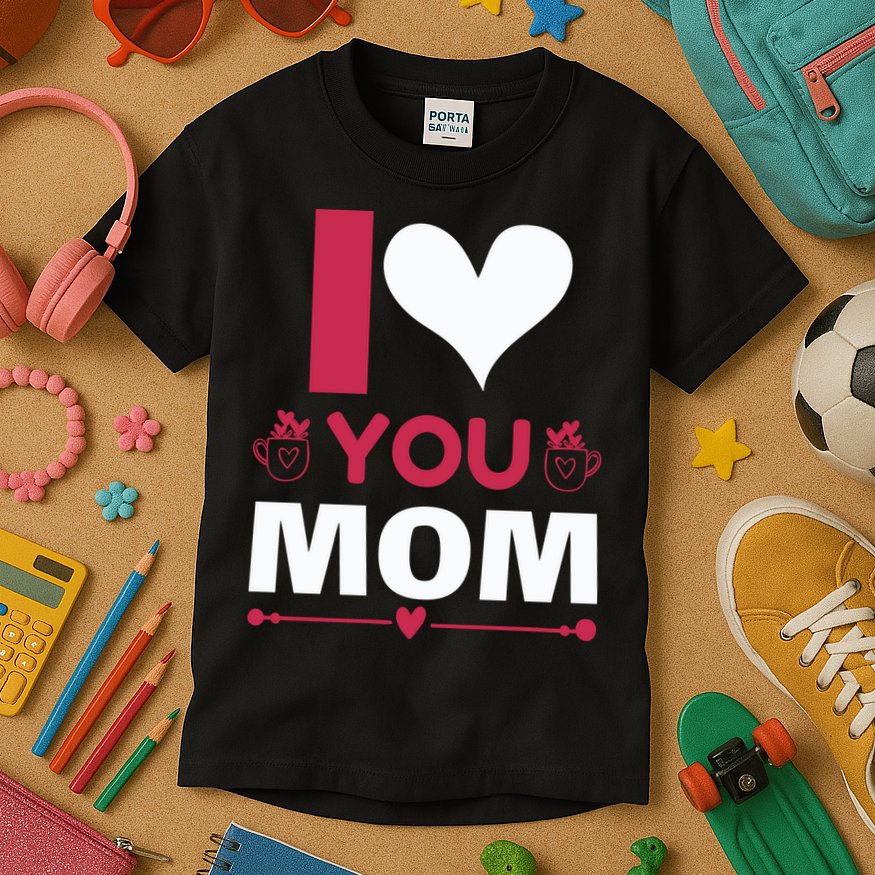 I Love You Mom Kids T-Shirt