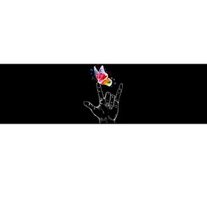 I Love You Hand Sign Language Butterfly Autism Awareness Bumper Sticker