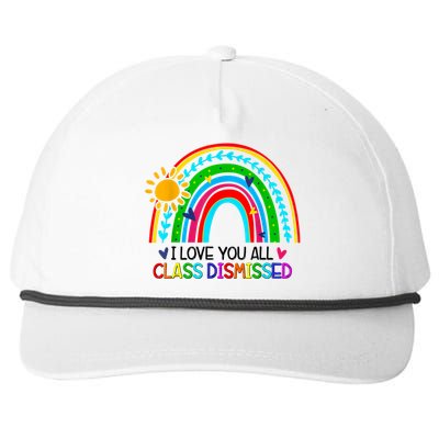 I Love You All Class Dismissed Teacher Shirts For Women Snapback Five-Panel Rope Hat