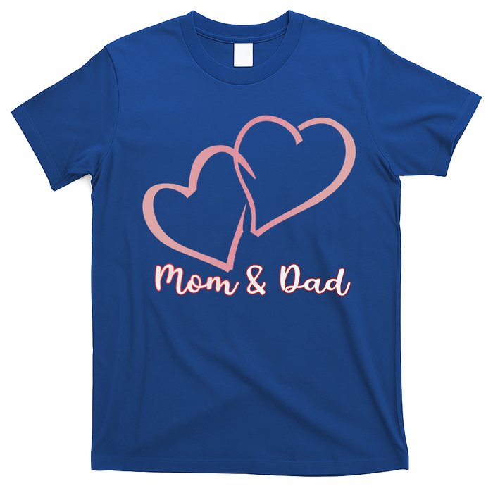 I Love You Mom And Dad Heart Simple Design Gift T-Shirt