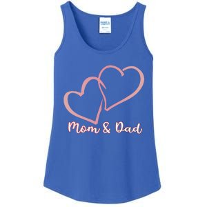 I Love You Mom And Dad Heart Simple Design Gift Ladies Essential Tank