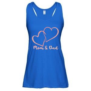 I Love You Mom And Dad Heart Simple Design Gift Ladies Essential Flowy Tank