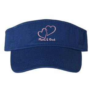 I Love You Mom And Dad Heart Simple Design Gift Valucap Bio-Washed Visor