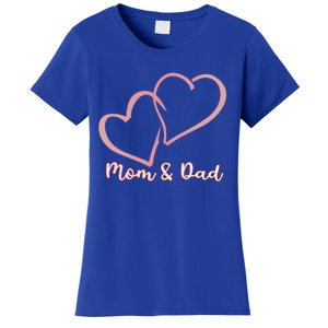 I Love You Mom And Dad Heart Simple Design Gift Women's T-Shirt