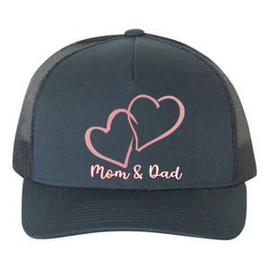 I Love You Mom And Dad Heart Simple Design Gift Yupoong Adult 5-Panel Trucker Hat