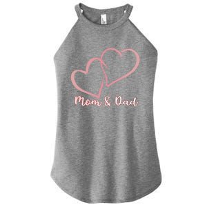 I Love You Mom And Dad Heart Simple Design Gift Women's Perfect Tri Rocker Tank