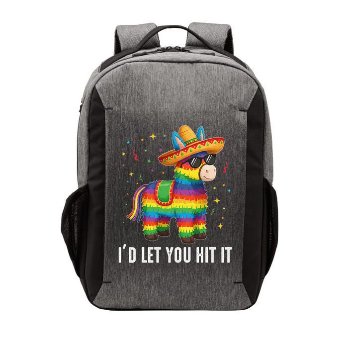 Id Let You Hit It Funny Pinata Sombrero Rainbow Fiesta Gift Vector Backpack