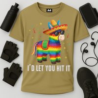 Id Let You Hit It Funny Pinata Sombrero Rainbow Fiesta Gift Cooling Performance Crew T-Shirt