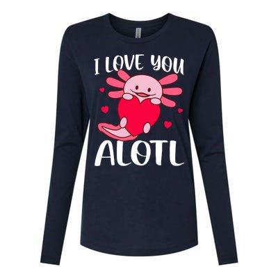 I Love You Alotl Heart Funny Valentines Day Axolotl Girl Womens Cotton Relaxed Long Sleeve T-Shirt