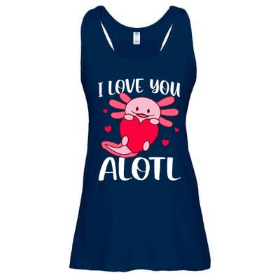 I Love You Alotl Heart Funny Valentines Day Axolotl Girl Ladies Essential Flowy Tank