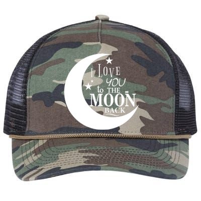 I Love You To The Moon And Back Retro Rope Trucker Hat Cap