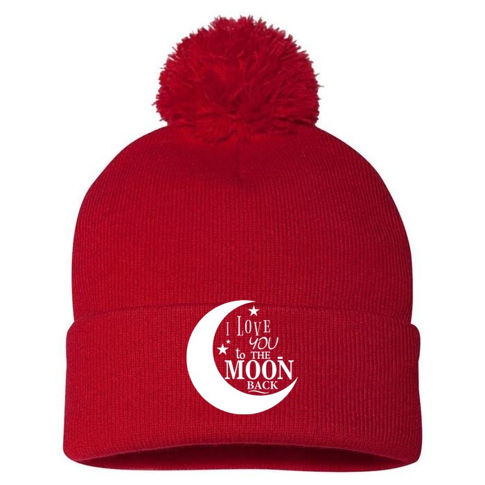 I Love You To The Moon And Back Pom Pom 12in Knit Beanie