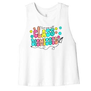 I Love You All Class Dismissed Women's Racerback Cropped Tank