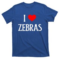 I Love Zebras I Heart Zebras Zebra Lover Equidae Wild Horse Funny Gift T-Shirt