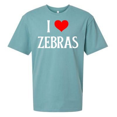 I Love Zebras I Heart Zebras Zebra Lover Equidae Wild Horse Funny Gift Sueded Cloud Jersey T-Shirt