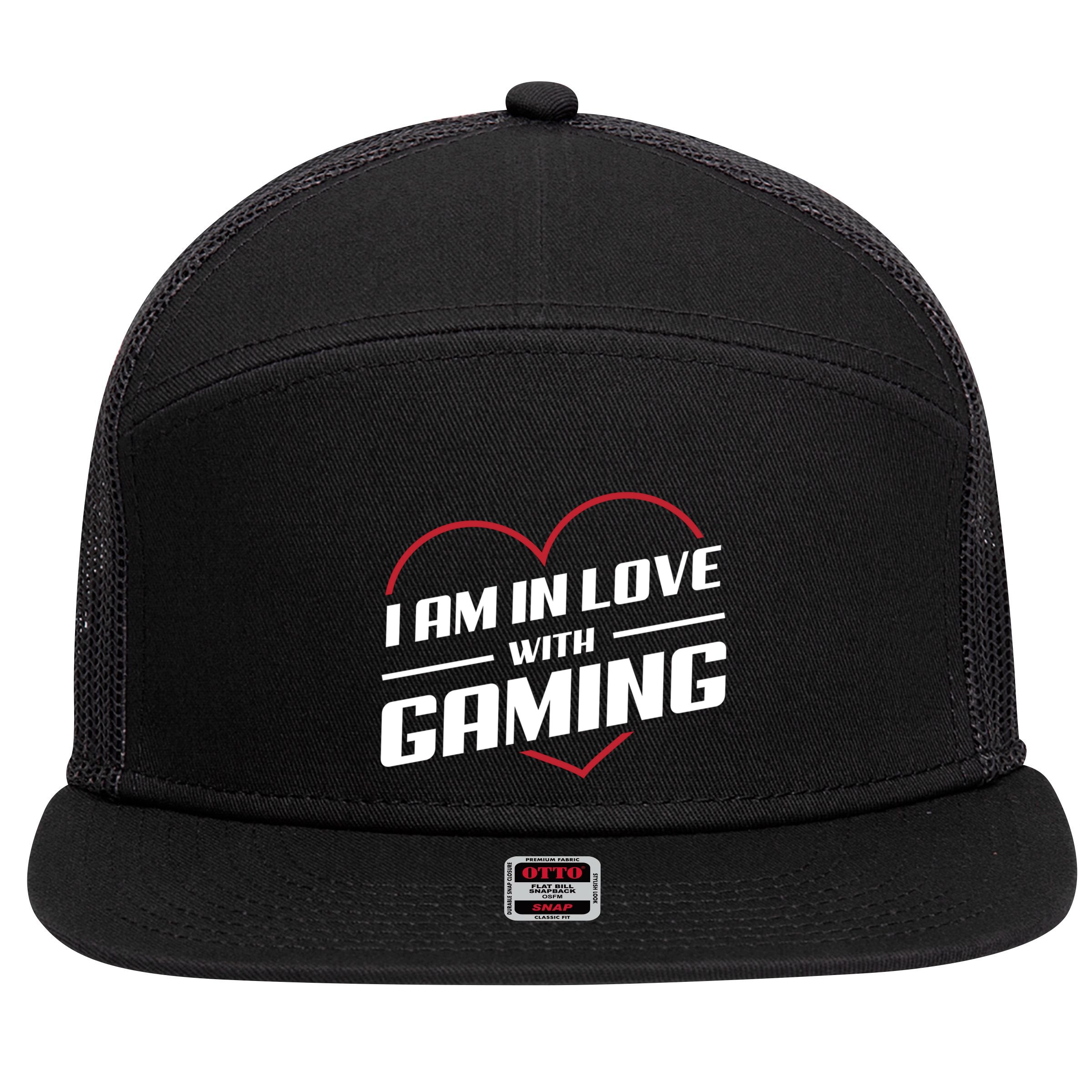 Ich Liebe Zocken! I Am In Love With Gaming! Gaming Console Cool Gift 7 Panel Mesh Trucker Snapback Hat