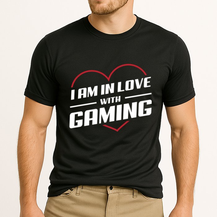 Ich Liebe Zocken! I Am In Love With Gaming! Gaming Console Cool Gift Cooling Performance Crew T-Shirt