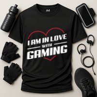 Ich Liebe Zocken! I Am In Love With Gaming! Gaming Console Cool Gift Cooling Performance Crew T-Shirt
