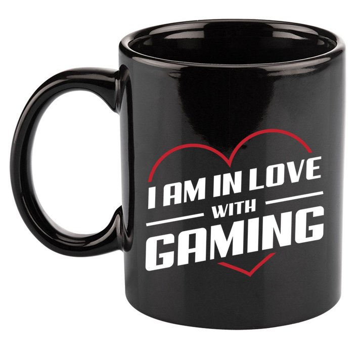 Ich Liebe Zocken! I Am In Love With Gaming! Gaming Console Cool Gift 11oz C Handle Ceramic Mug