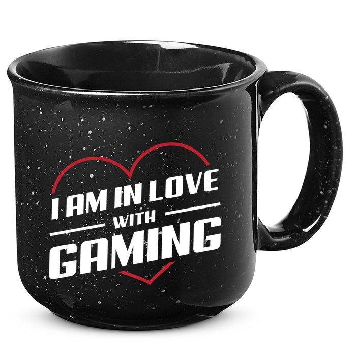 Ich Liebe Zocken! I Am In Love With Gaming! Gaming Console Cool Gift 15oz Campfire Ceramic Mug