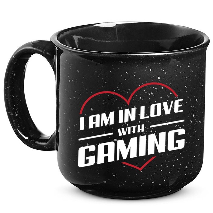 Ich Liebe Zocken! I Am In Love With Gaming! Gaming Console Cool Gift 15oz Campfire Ceramic Mug