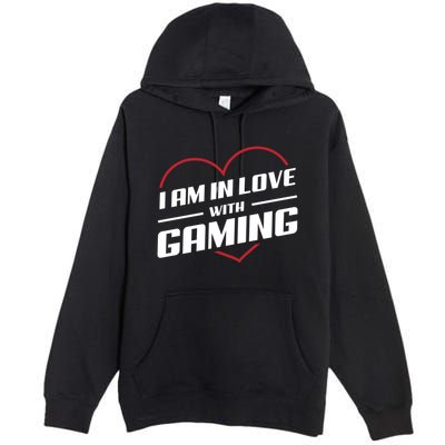 Ich Liebe Zocken! I Am In Love With Gaming! Gaming Console Cool Gift Premium Pullover Hoodie