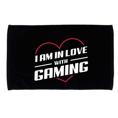 Ich Liebe Zocken! I Am In Love With Gaming! Gaming Console Cool Gift Microfiber Hand Towel