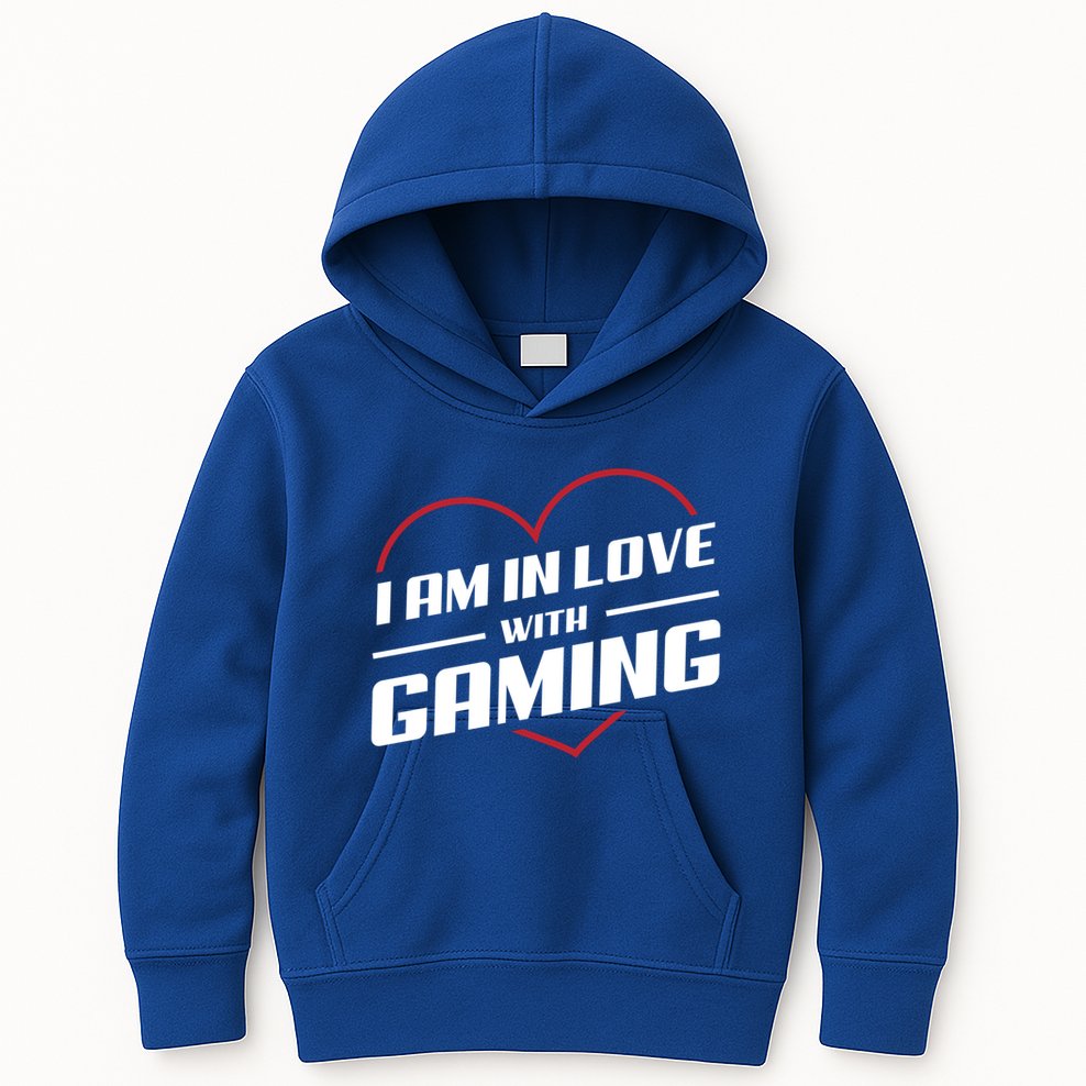 Ich Liebe Zocken! I Am In Love With Gaming! Gaming Console Cool Gift Kids Hoodie