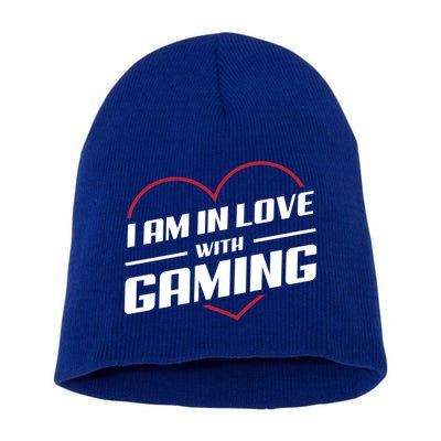 Ich Liebe Zocken! I Am In Love With Gaming! Gaming Console Cool Gift Short Acrylic Beanie