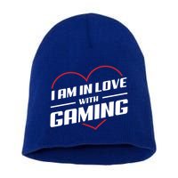 Ich Liebe Zocken! I Am In Love With Gaming! Gaming Console Cool Gift Short Acrylic Beanie