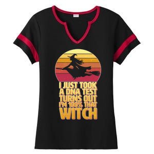 I'm 100 That Witch DNA Test Funny Halloween Ladies Halftime Notch Neck Tee