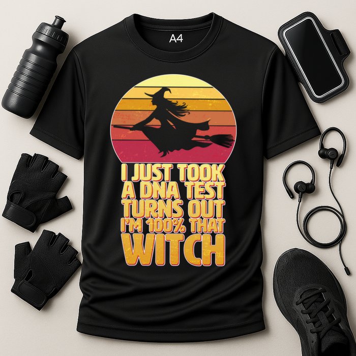 I'm 100 That Witch DNA Test Funny Halloween Cooling Performance Crew T-Shirt