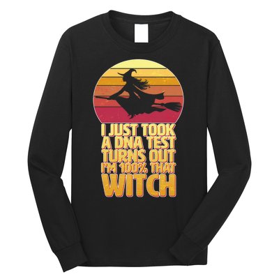 I'm 100 That Witch DNA Test Funny Halloween Long Sleeve Shirt