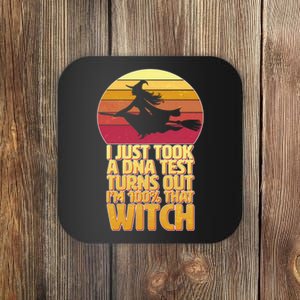 I'm 100 That Witch DNA Test Funny Halloween Coaster