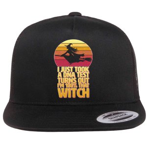 I'm 100 That Witch DNA Test Funny Halloween Flat Bill Trucker Hat