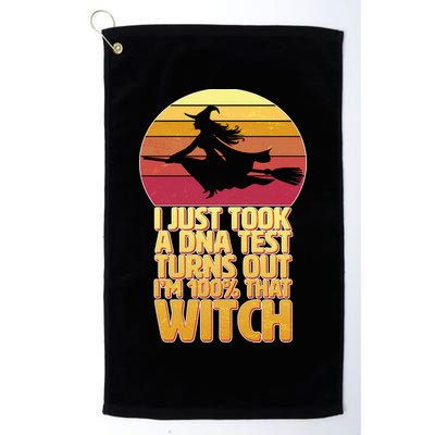 I'm 100 That Witch DNA Test Funny Halloween Golf Towel
