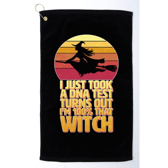 I'm 100 That Witch DNA Test Funny Halloween Golf Towel