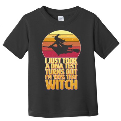 I'm 100 That Witch DNA Test Funny Halloween Toddler T-Shirt