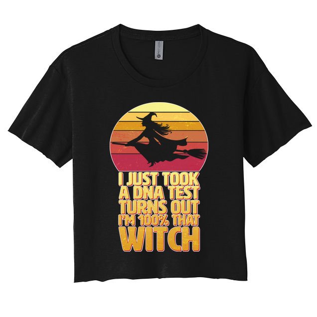 I'm 100 That Witch DNA Test Funny Halloween Crop Top