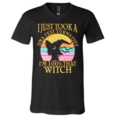 I'm 100% That Witch Halloween V-Neck T-Shirt